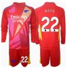 Arsenal David Raya #22 Keeper Bortedraktsett Barn 2024-25 Langermet (+ korte bukser)